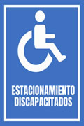 TR011 Estacionamiento Discapacitados, Material Galvanizado Medidas 60x40 
