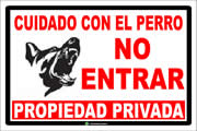EDI038 Cuidado con el Perro No Entrar