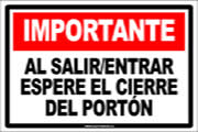 EDI055 Al Salir y Entrar Esperar Cierre del Portón